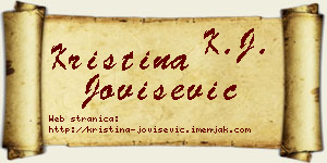 Kristina Jovišević vizit kartica